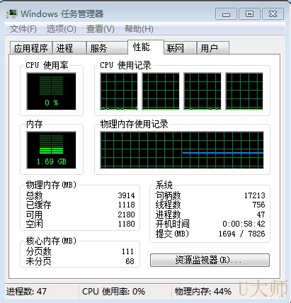 电脑CPU使用率达100%怎么办？ - 常见问题 - U大师