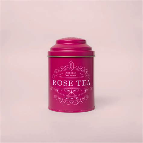 Rose Tea Tin Can – Gardens Of India