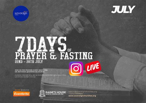 7 Days Fasting - July - Sovereign Churches