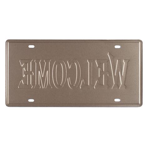 Number Plates wall sign - Welcome