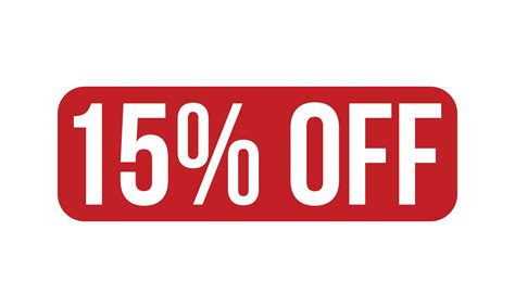 15 Percent Off Rubber Stamp. Red 15 Percent Off Rubber Grunge Stamp ...