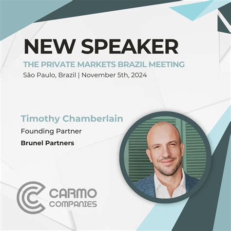 We're excited to have Timothy Chamberlain, Founding Partner at Brunel ...