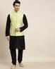 Buy Black & Green 2-Piece Ethnic Suit for Men by SOJANYA Online | Ajio.com