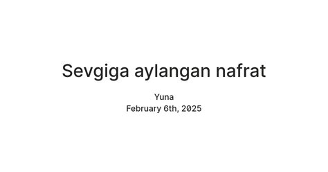 Sevgiga aylangan nafrat — Teletype