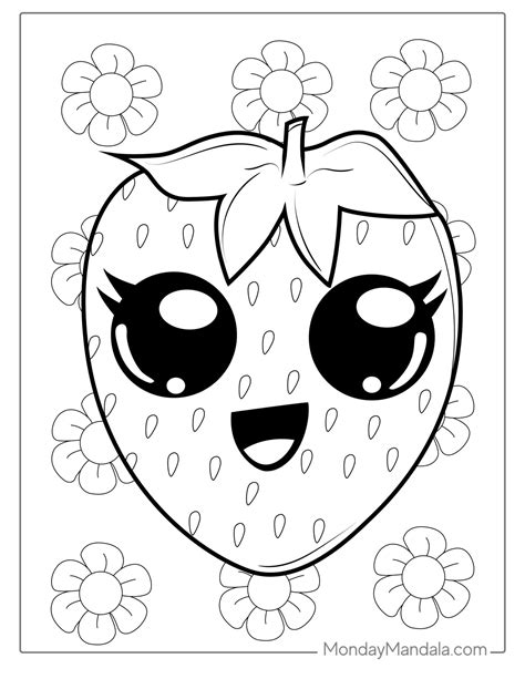 Strawberry Printable Coloring Pages | Plan Your Year Easily!