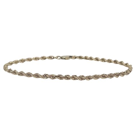 Vintage Diamond Belt Double Rope Bracelet in 14k Yellow Gold SM at ...