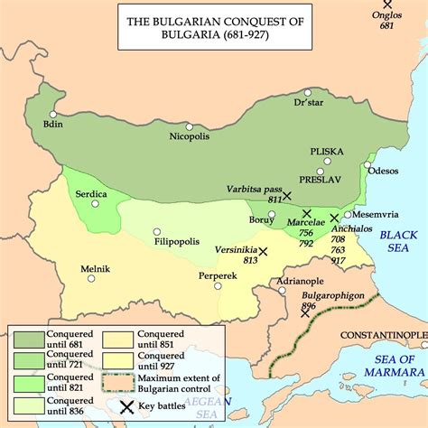 Map Of Bulgaria 9Th Century