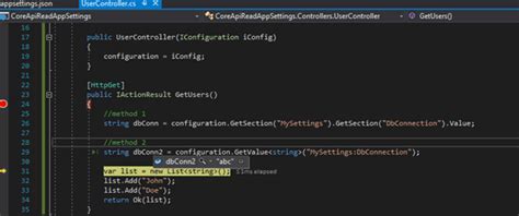 How to Read From Launchsetting.json in Asp.net Core Web API 的图像结果