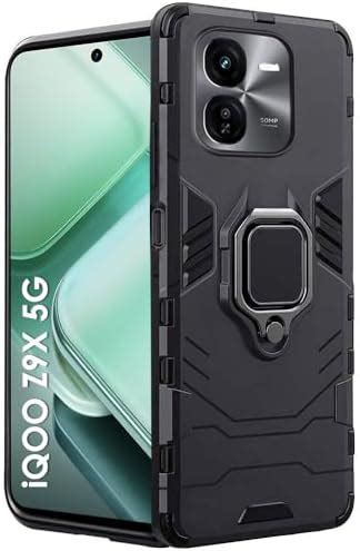 TheGiftKart Tough Armor Bumper Back Case Cover for iQOO Z9X 5G | Ring ...