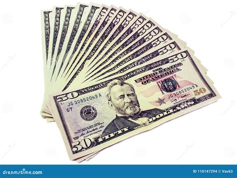 Dollars stock photo. Image of figure, cash, fifty, bonus - 110147294
