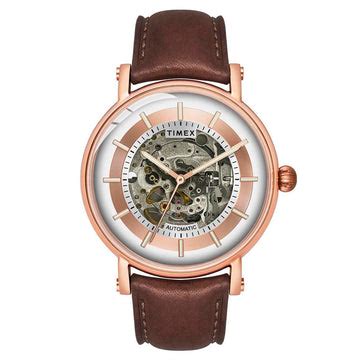 Timex Men'S Silver Dial Full Skeleton Automatic TWEG16715
