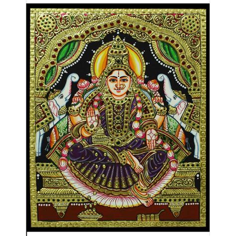 TANJORE PAINTING GAJA LAKSHMI