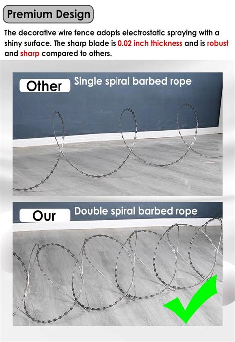 ENWINDXS Razor Wire Galvanized Barbed Wire, Razor Wire Barbed India | Ubuy