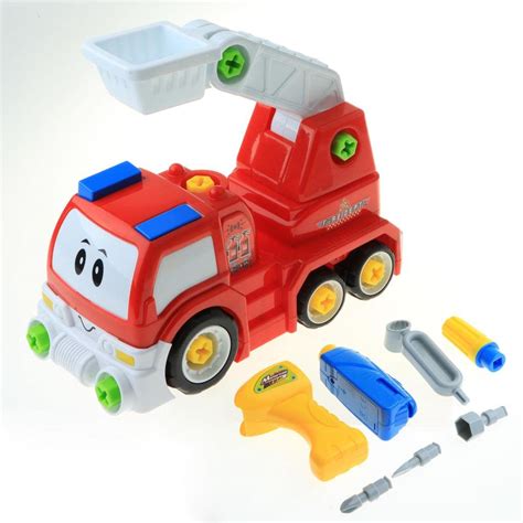 CALANDIS DIY Disassembly Engineering Vehicles Tools Nuts Toy Set Fire ...