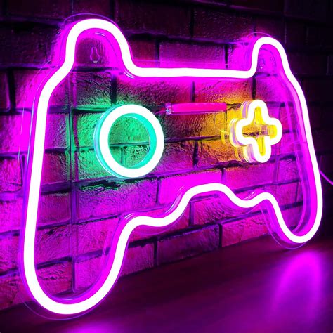 Buy LED Game Neon Sign Gamepad Shape LED Sign Light Gamer Gift for Teen ...