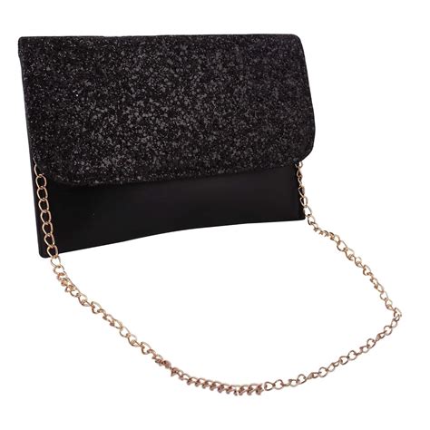 Buy DN Enterprises Cross Body Chain Sling Bag for Women (Black) at ...