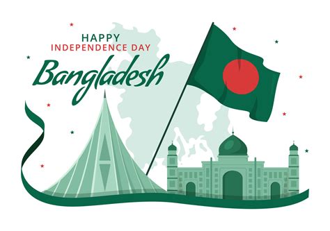 Happy Independence Day of Bangladesh on March 26th Illustration with ...