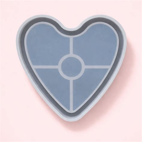 Resin Heart Border Mould 4 Inch 10mm Depth Silicone Mold for Coasters ...