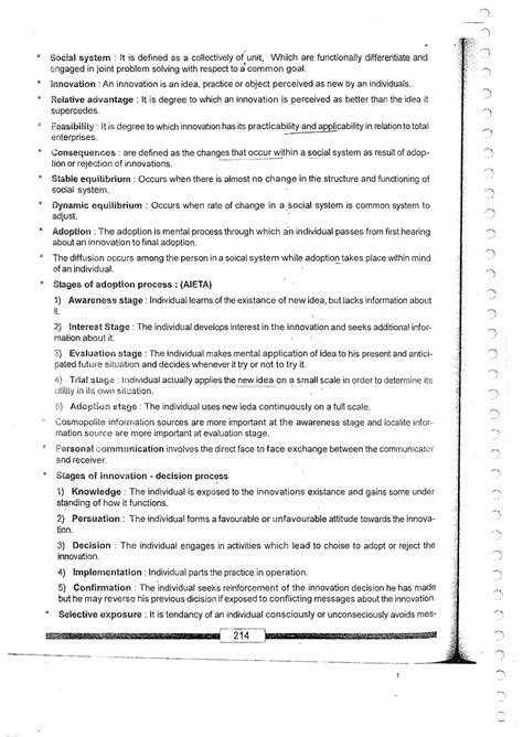 Rural Sociology - Short Notes