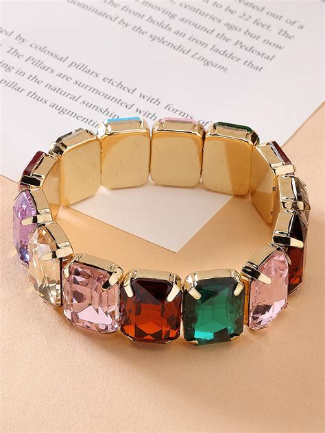 Bohey by KARATCART Gold-Plated Multicolor Cubic Zirconia Studded Wrapa
