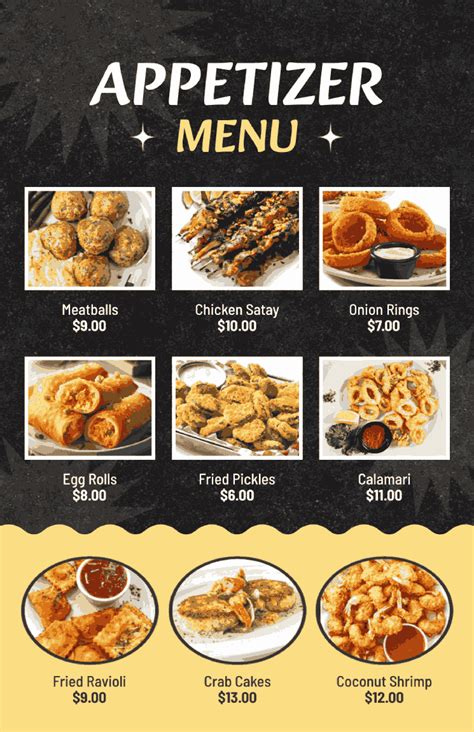 Menu Appetizer 的图像结果