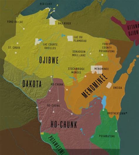 Wisconsin Native American Tribes Map: Locations & History