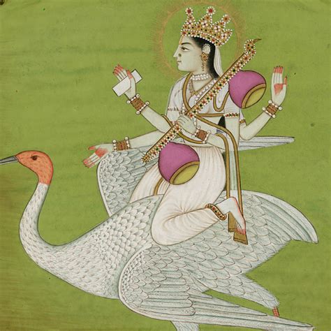 Saraswati (Miniature Painting) – Red Earth