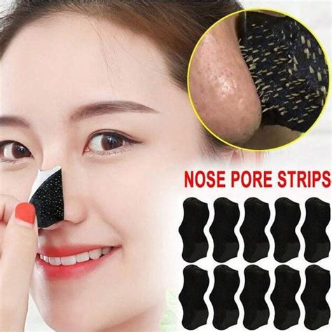 10 Stücke/Packung Deep Cleansing Charcoal Blackhead Nose Strips ...