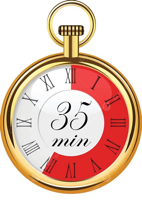 Mechanical Watch Timer 35 Minutes Vector Dial Illustration Vector ...