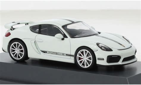 Diecast model cars Porsche Cayman GT4 1/43 Schuco (981) white 2016 - Alldiecast.us