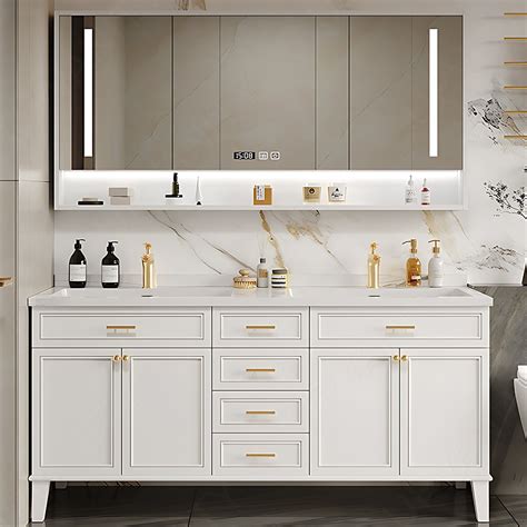 Luxury Bath Vanity Set, Black, Gold Accents, 32"-44", Single, Freestan