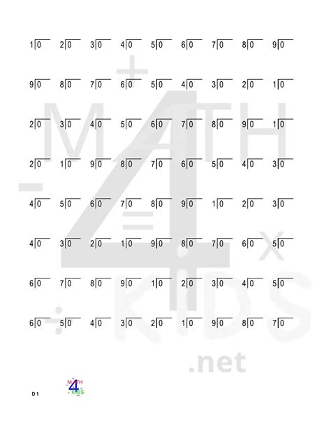 Image result for Math Worksheet Division