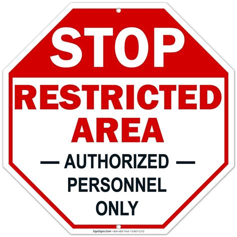 SigoSigns Restricted Area Sign Authorized Personnel Only, Do India | Ubuy
