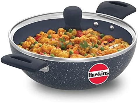 Buy Hawkins Futura Nonstick Kadhai 2.5 L, 26 cm, 3.25 mm with SS lid ...