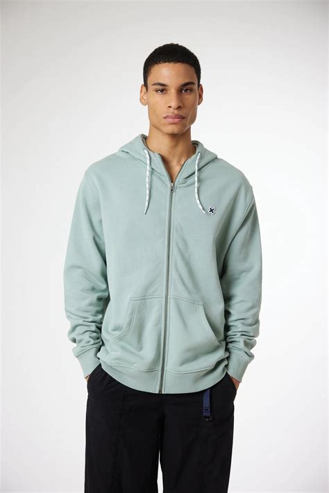 MINT PATCH FULL ZIP HOODIE - Blue Banana Brand