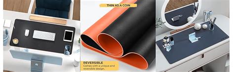 V-CUBE Designs Premium Vegan Leather Dual Color Desk Mat 75X40cm 1.8mm ...