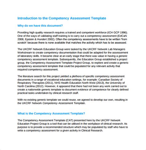 Image result for Competency Assessment Sample