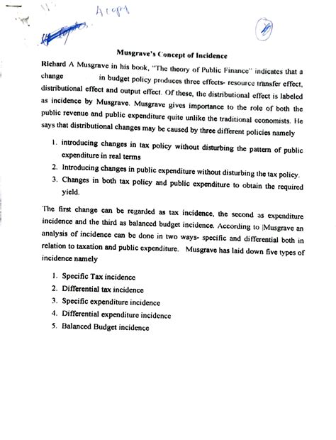 Musgraves Musgrave's Concept Of Incidence - Musgrave's Concept of ...