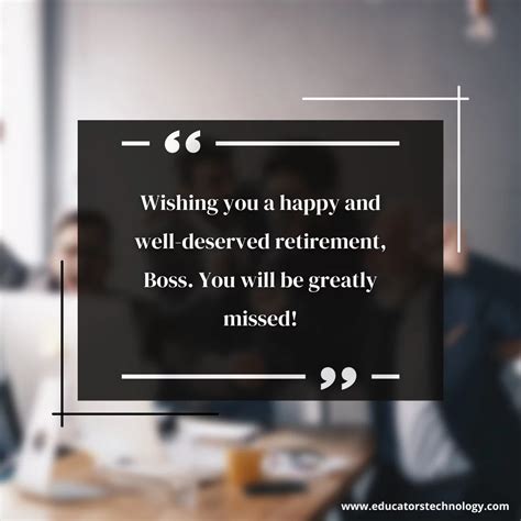 Best Retirement Wishes and Messages for Your Beloved Boss - Educators Technology