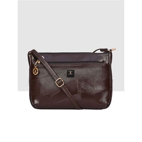 Buy ESBEDA Brown Stylish Textured Sling Bag Online
