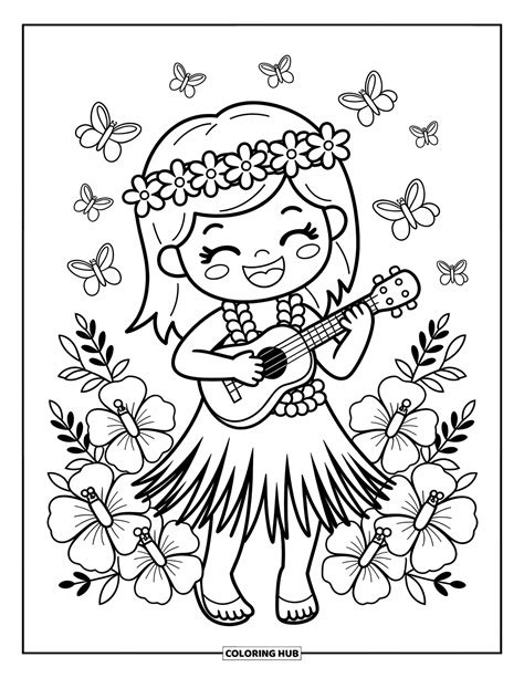 115+ Hawaiian Coloring Pages for Kids & Adults (Free Printable PDFs)