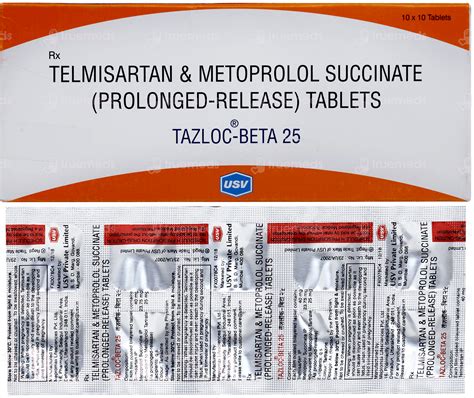 Tazloc Beta 40 25 Mg Tablet 10 - Uses, Side Effects, Dosage, Price ...
