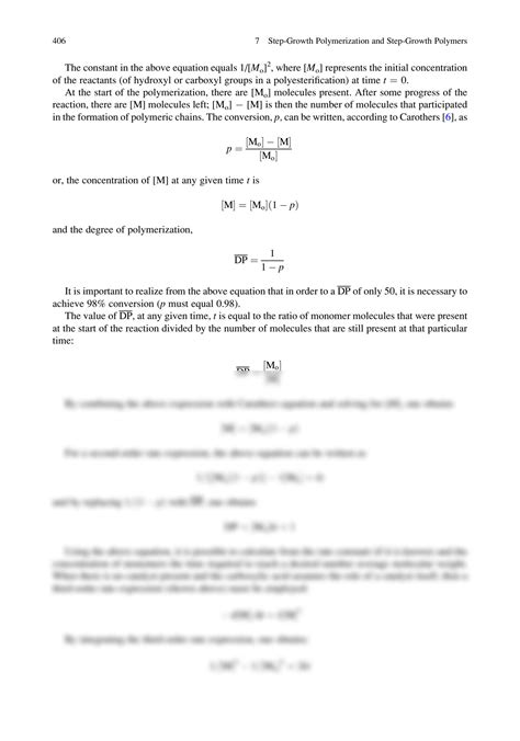 Image result for Step-Growth Polymer Conversion