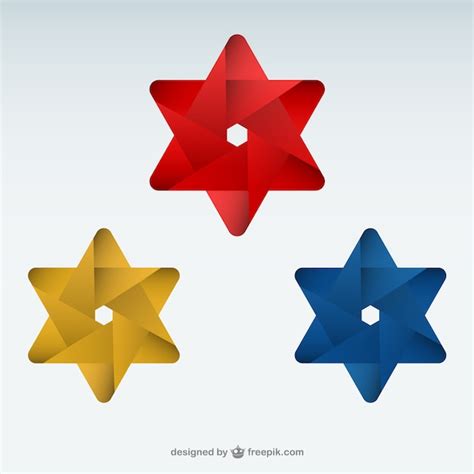 Origami ster logo template | Gratis Vector