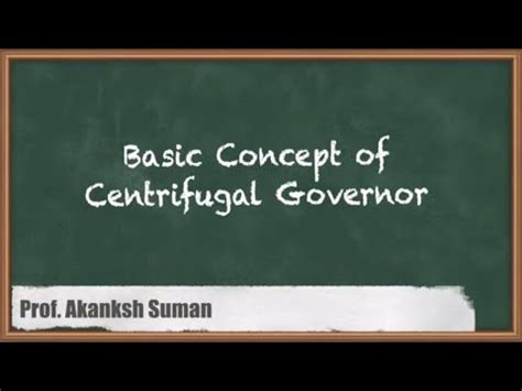 Basic Concept of Centrifugal Governor - Governor - GATE Theory of ...