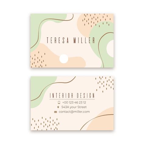 Abstrakte gemalte Visitenkartenschablone | Kostenlose Vektor