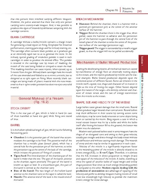 Forensic Analysis of Firearm Injuries - Chapter 16 Overview - Studocu