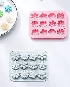 LEGACYCART 1PCS Flower Silicone Molds, Chocolate Molds, Candy Molds ...