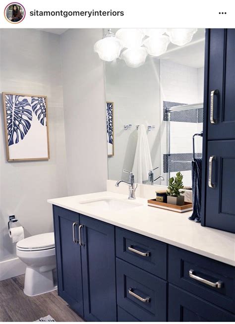 Navy blue bathroom decorating ideas – Artofit