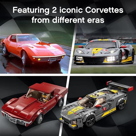 Buy LEGO Speed Champions Chevrolet Corvette C8.R Race Car and 1969 ...